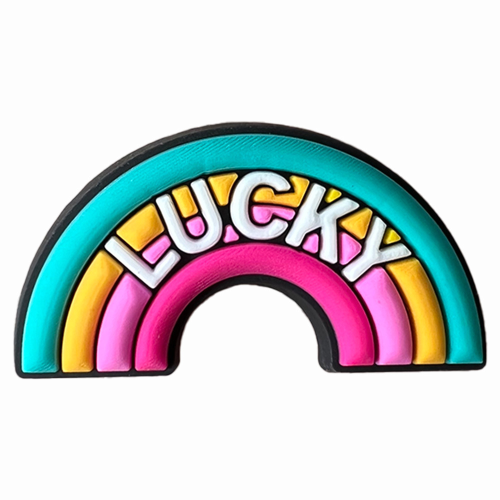 Cartoon inspirational phrase hole shoes shoe flower decorative buckle personality DIY student garden shoe buckle accessories cross-border wholesale - 9