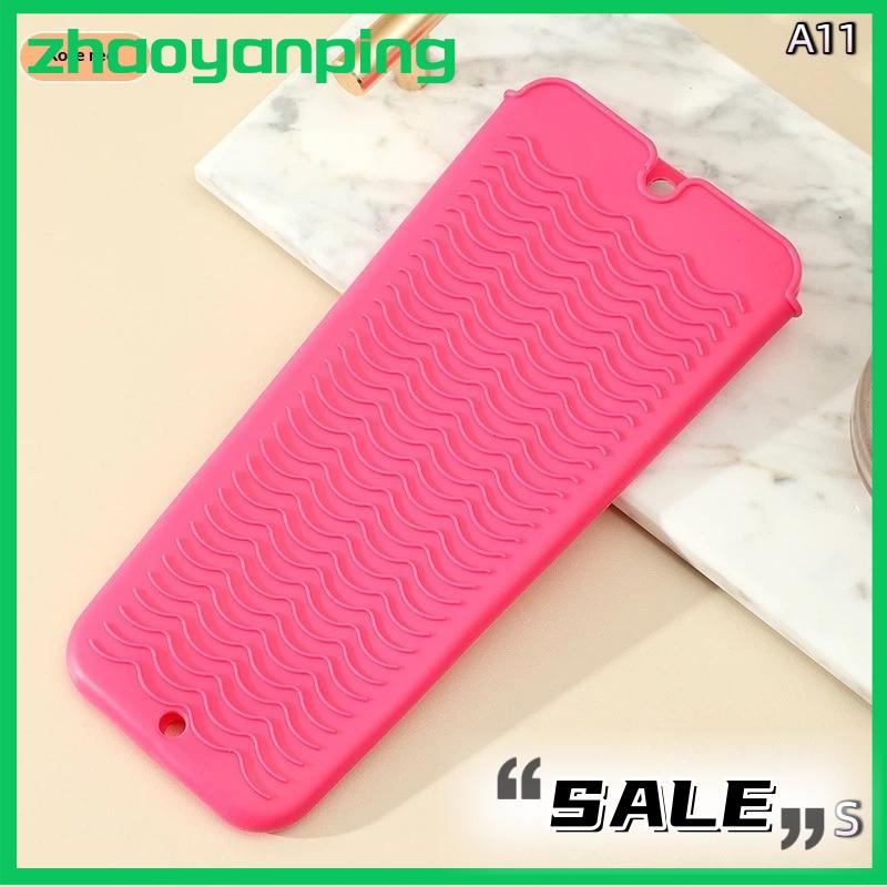 zhaoyanping 1pcs Silicone chịu nhiệt Pad Pouch lưu trữ túi cách nhiệt Mat cho máy ép tóc nhiệt uốn thanh Curler Bìa - 5