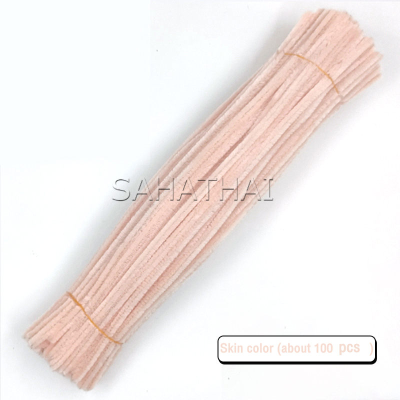 SH.Thai ลวดกำมะหยี่ DIY ยาว 30 cm หนา 6mm ทำงานฝีมือ Chenille Stems