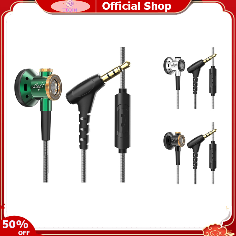 TEQIN toy new D08 In-Ear Headphones Heavy Bass HiFi Sound Flat Head Earphones Wired Earbuds For Smart Phones Tablet Laptop ราคา 175 บาท*ส่งฟรี
