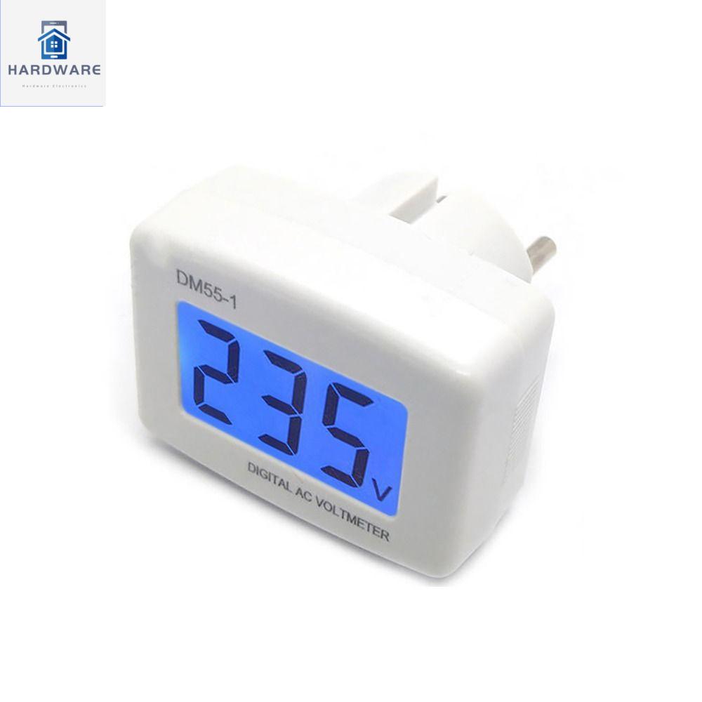 Ltmgz 110v 220v dành cho thiết bị gia dụng dm55-1 vôn kế phích cắm đồng hồ đo điện áp phẳng gắn tường kỹ thuật số đồng hồ đo điện ổ cắm điện áp tester