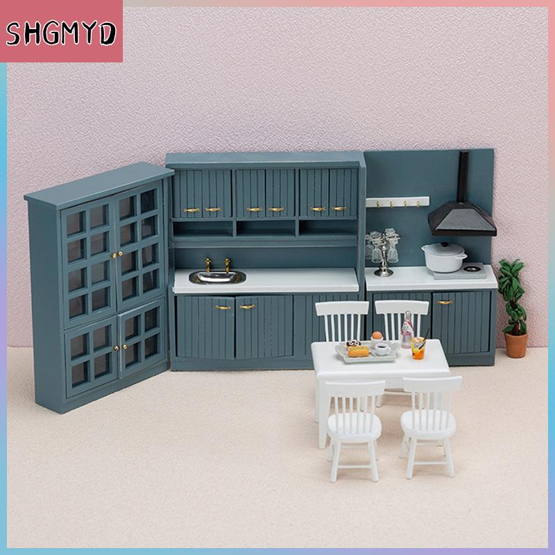 【SHGMYD】 บ้านตุ๊กตา1:12ขนาดเล็กเฟอร์นิเจอร์ห้องครัวตู้ท็อปโต๊ะอุปกรณ์เสริมเคาน์เตอร์ ราคา 175 บาท*ส่งฟรี