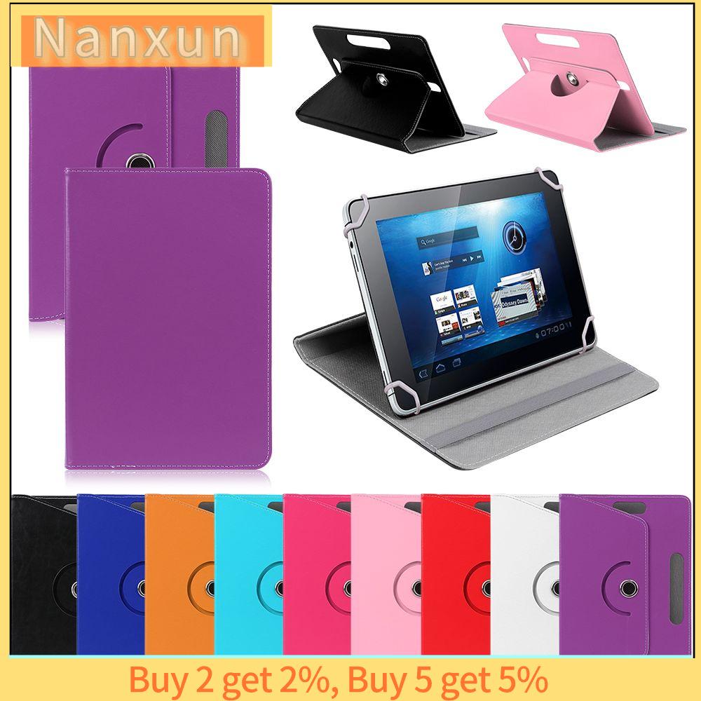 NWSJ 7 8 9 10.1 inch Đầy màu sắc Hoa văn pha lê Khó khăn Xoay 360 độ Vỏ máy tính bảng Vỏ bảo vệ Bìa phổ quát chất liệu da PU
