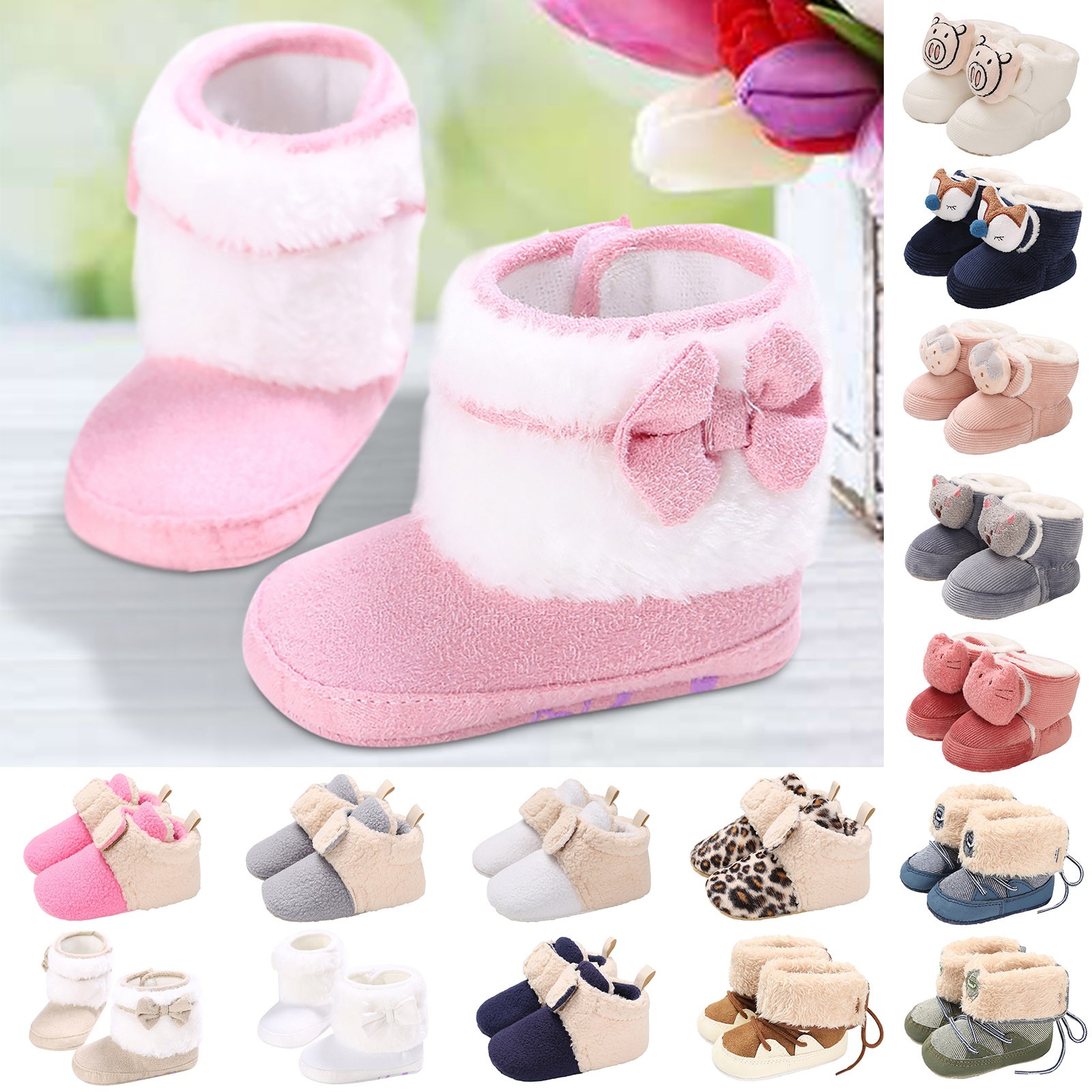 UlyssesAl Infant Boots Snow Baby Girls Boys Warm Boots Slip Rubber Sole