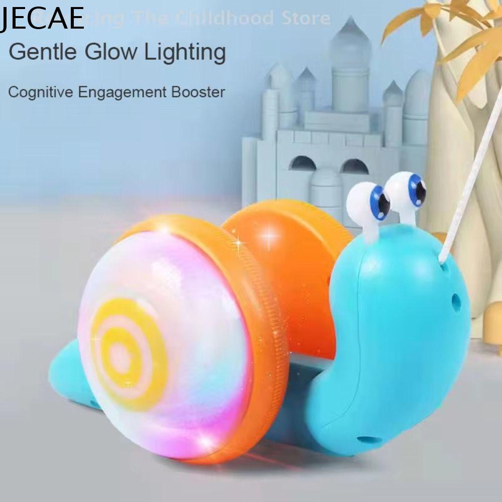 JECAE Xe tập đi cho bé Đồ chơi ô tô ốc sên kéo dây Học cách đi Thú cưng hoạt hình Đồ chơi ốc sên kéo đi Dễ thương Tương tác Ốc sên kéo dây Dành cho trẻ em