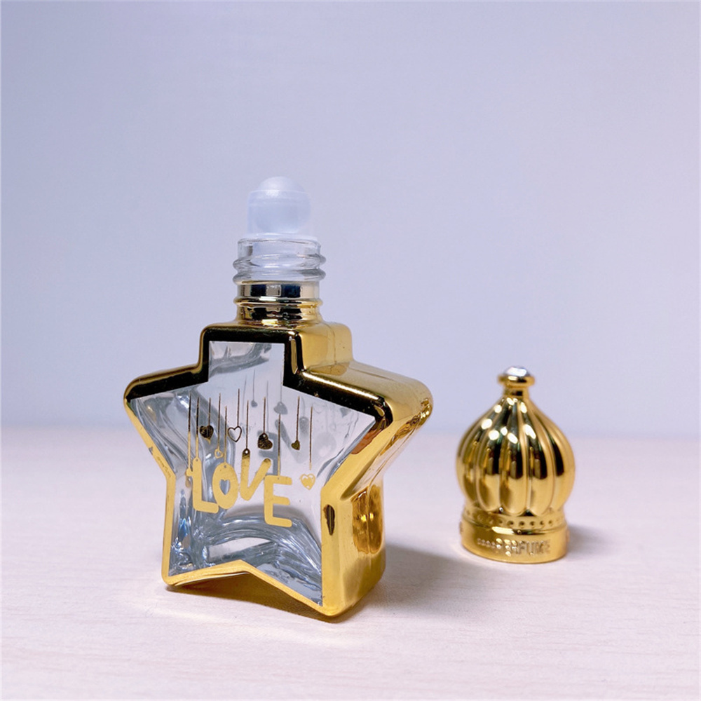 Decorative Perfume Bottle Glass Perfume Bottle Transparent Essential Oil Bottle Star-shaped Glass Bottle Perfume Container