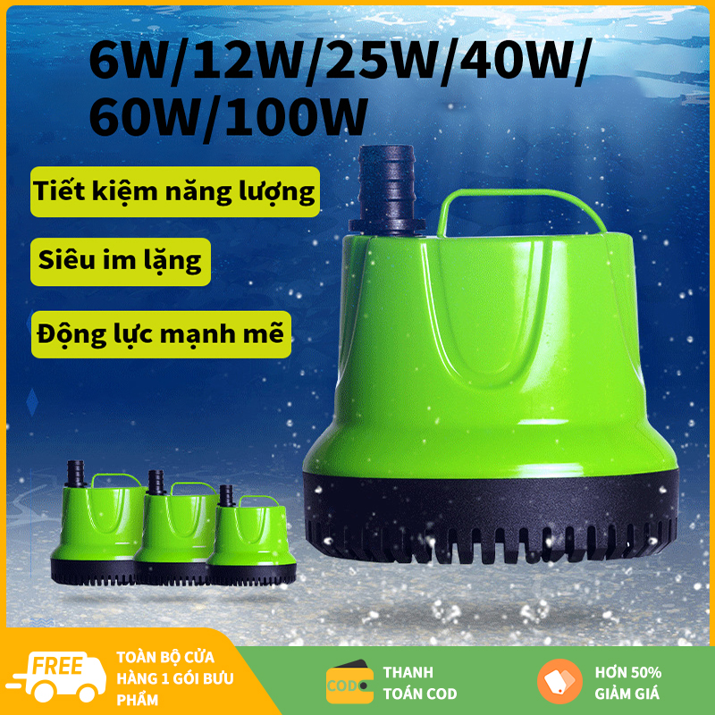 Máy bơm chìm 4500L/h siêu hút, máy bơm nước mini, bơm nước hồ cá, máy bơm chìm mini 220v hàng zin, bơm chìm hút đáy 220V