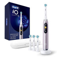 IO9 PLUS Electric Toothbrush with 4 Brush Heads Rechargeable 7 Cleaning Modes Pressure Sensing Soft Cleaning Small Round Head