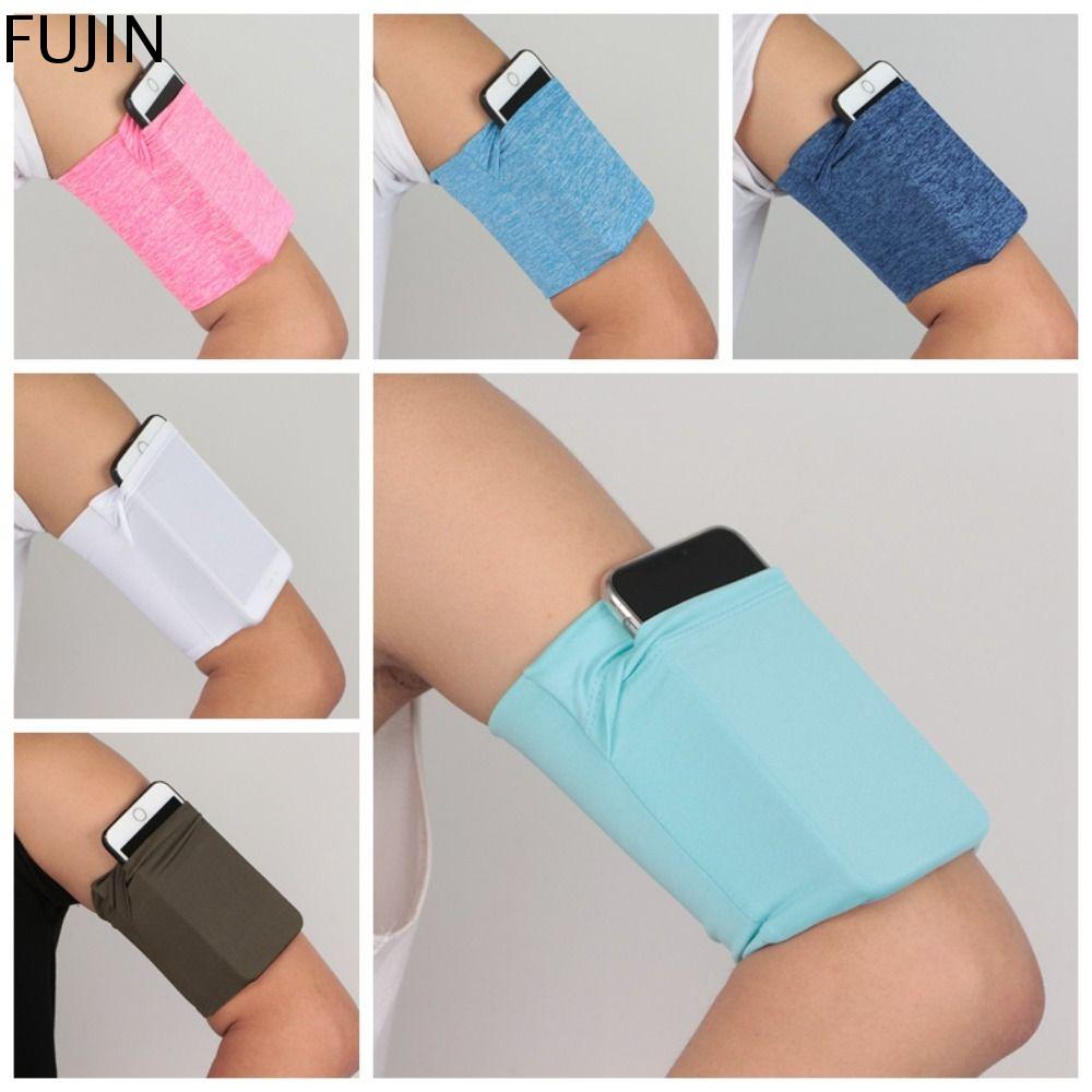 FUJIN Trọng lượng nhẹ Túi đeo tay chạy bộ Ống bọc thông dụng Thấm hút mồ hôi Túi đeo tay điện thoại di động Túi thể thao Độ đàn hồi cao Túi đựng điện thoại thể thao thông dụng Thể thao