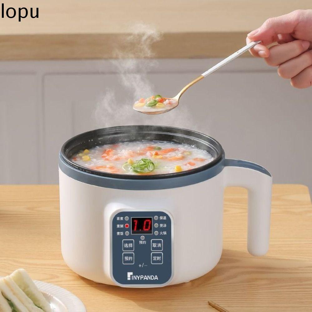 LOPU 1.7L Nồi cơm điện mini Không dính Với nồi hấp Nồi lẩu điện Thiết bị nấu ăn Hai Lớp Máy nấu ăn chạy điện Ký túc xá