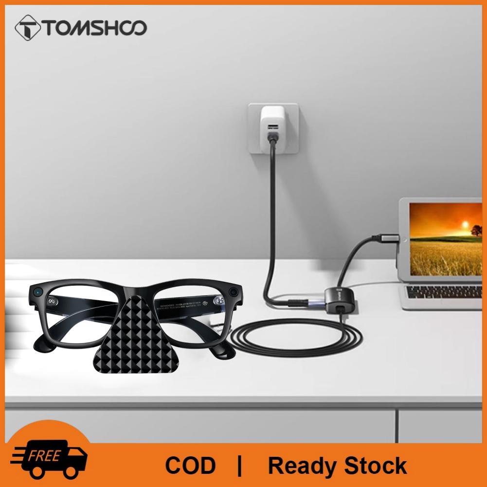 Tomshoo Sạc Đứng Phù Hợp Cho Skyler kính thông minh ABS Từ kính thông minh Chân dock sạc điện thoại Với Cáp USB đèn báo LED