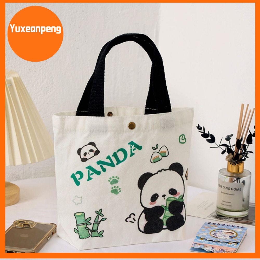 YUXEANPENG Túi đựng đồ hoạt hình Túi vải nhỏ cho nữ Gấu nhảy múa Túi tote đựng thức ăn Túi xách mùa hè Dễ thương Túi xách mini Túi vải dễ thương