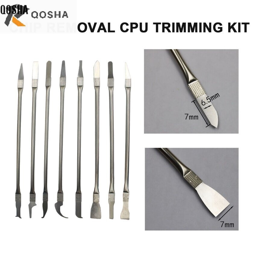 Uhuw5620 8 cái/bộ dụng cụ tháo keo sửa chữa điện thoại formobile, loại bỏ chip bo mạch chủ, loại bỏ cạnh cpu, bộ công cụ loại bỏ ic