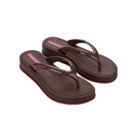 Ipanema Glow Up Dark Brown/Brown/Pink Comfortable Slippers for Ladies