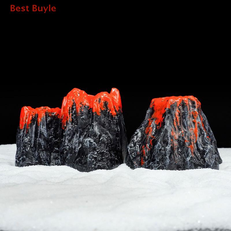 💖Best Buyle 1pcs Fish Tank cảnh quan mô phỏng núi lửa Phụ kiện hồ cá rockery Aerator cho bơm bong bóng đá oxy
