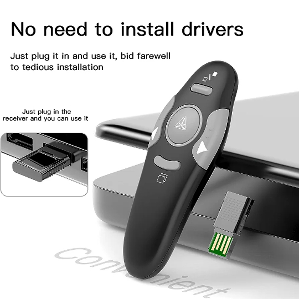 【Must-Have Style】 For Teacher 2.4GHz Wireless USB Powerpoint Presentation Remote Control Page PPT Fl