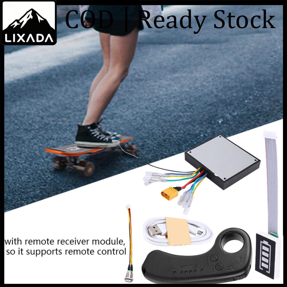 LIXADA สเก็ตบอร์ดไฟฟ้า Longboard Dual Drive ESC ทดแทนเมนบอร์ดควบคุมพร้อมรีโมท ราคา 3,503 บาท*ส่งฟรี
