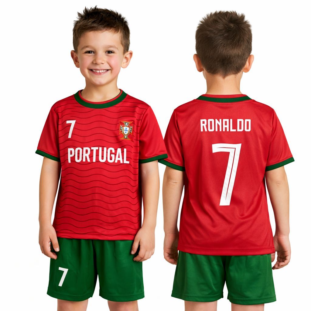 BAJU BOLA RONALDO PORTUGAL ANAK JERSEY MESSI PIALA DUNIA