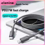 Clemine Cáp sạc nhanh PD27W cho thiết bị Apple với thiết kế đan chắc chắn