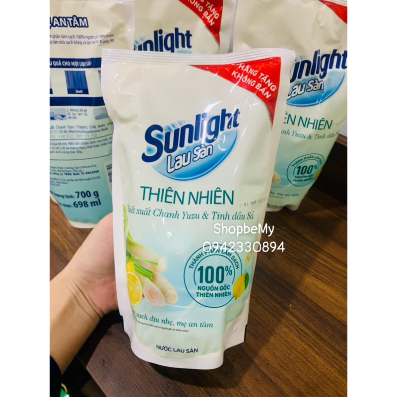 Nước lau sàn sunlight 700ml, hương chanh xả