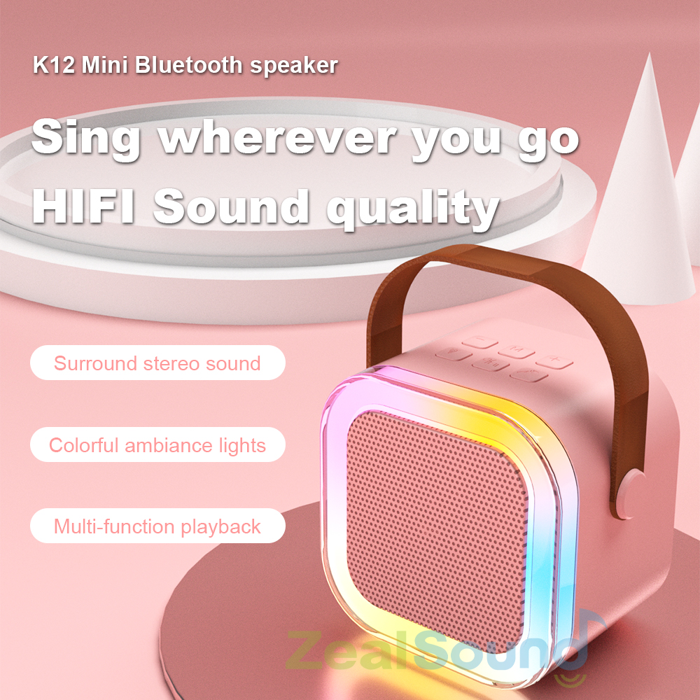 Blutooth Speaker K12 ลำโพงบลูทูธ ไมโครโฟนคู่ แบบพกพา ลำโพงร้องคาราโอเกะ USB TF AUX ลำโพงบลูทูธแบบพกพา ราคา 249 บาท*ส่งฟรี