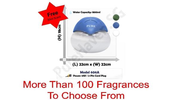 [BNIB] FOC 30ml Scent Liquid! Model 606A Premium Water Air Purifier 1800ml. Singapore