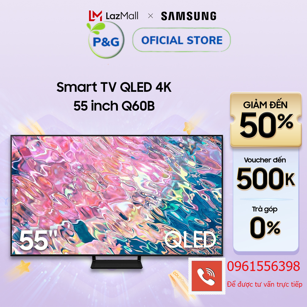 Smart Tivi Samsung 55 inch QLED 4K Q60B QA55Q60BAKXXV - Hàng Chính Hãng - Phân Phối Bởi Lazada - MIỄN PHÍ VẬN CHUYỂN TOÀN QUỐC |