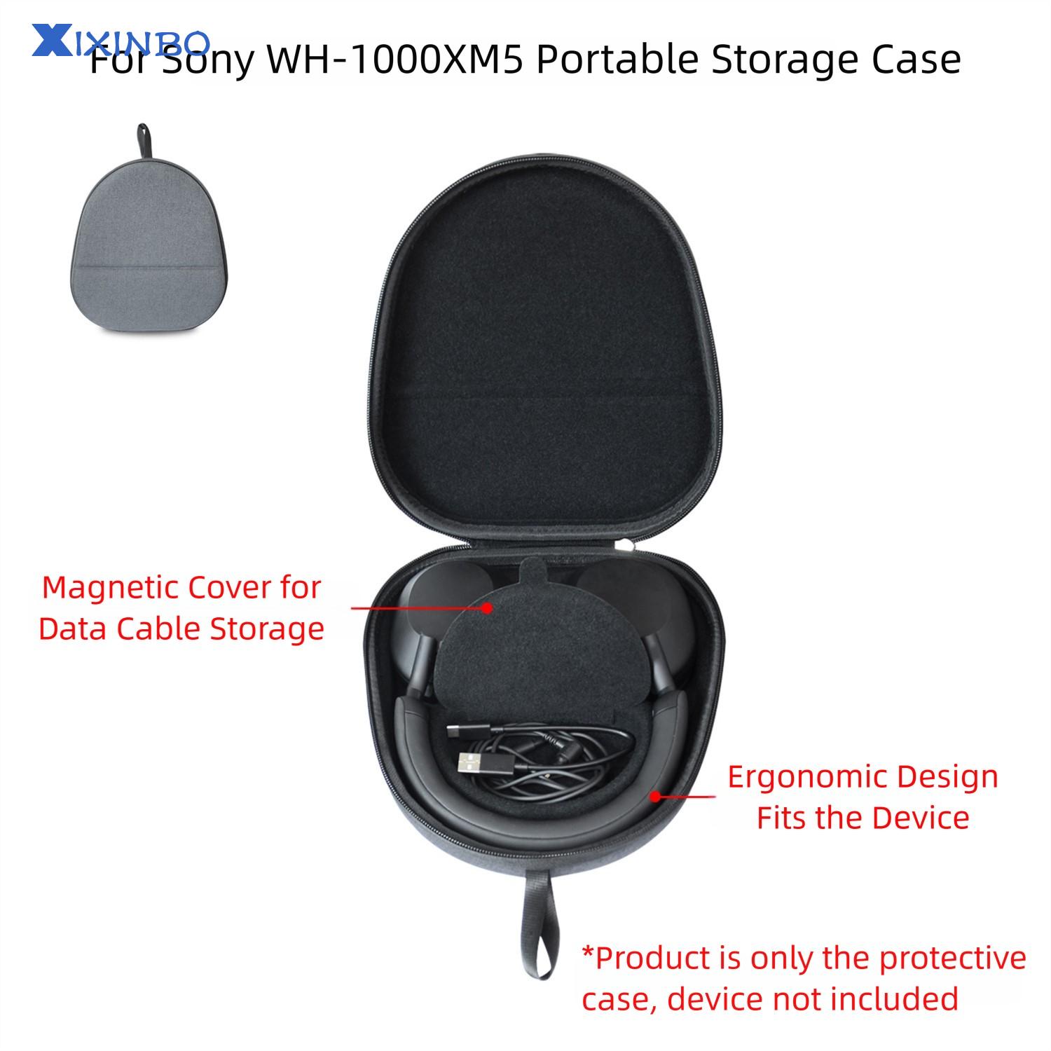 【XIXINBO】 Dark Gray Protective Case for Sony WH1000XM5 Headphones Compact Design [not miss it][New product release]
