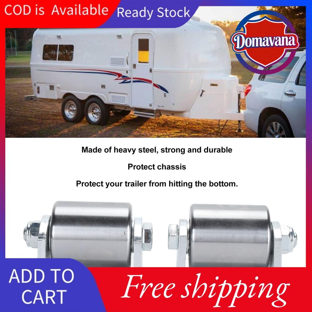 Domavana Motorhome Skid Wheels 2 Inch 2 chiếc Bảo vệ khung gầm Mối hàn chắc chắn trên con lăn rơ moóc cho xe kéo Rv Giá 654,000 Đồng*Miễn phí vận chuyển