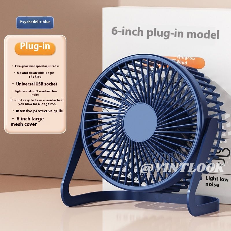 VINTLOOK Portable USB Desk Fan with Adjustable Wind Speed and Quiet Operation ราคา 45 บาท*ส่งฟรี