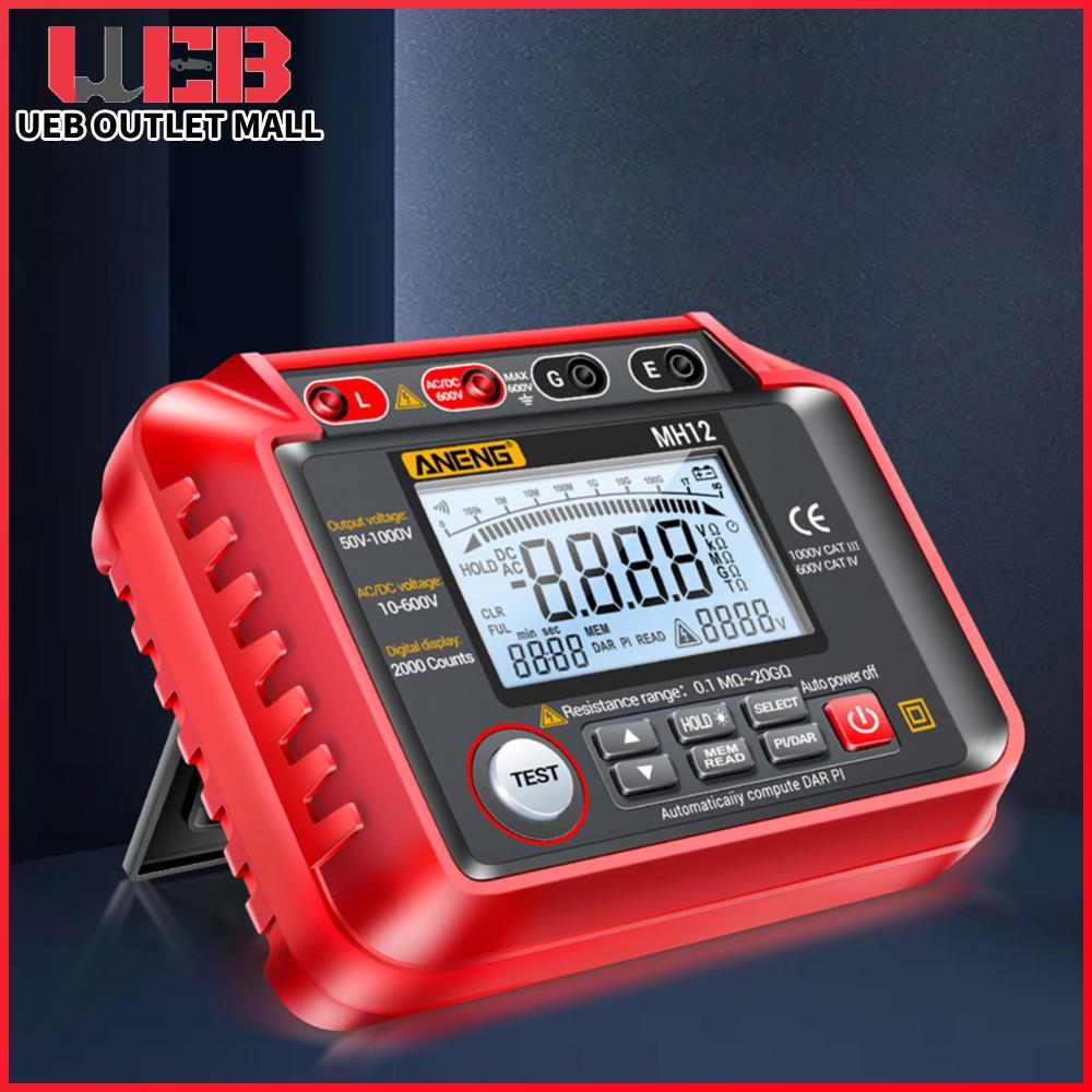 UEB เครื่องวัดแรงดันไฟฟ้า MH12 แบบพกพา พร้อมมัลติมิเตอร์ความแม่นยำสูงสำหรับงานไฟฟ้าและซ่อมบำรุง ราคา 1,219 บาท*ส่งฟรี