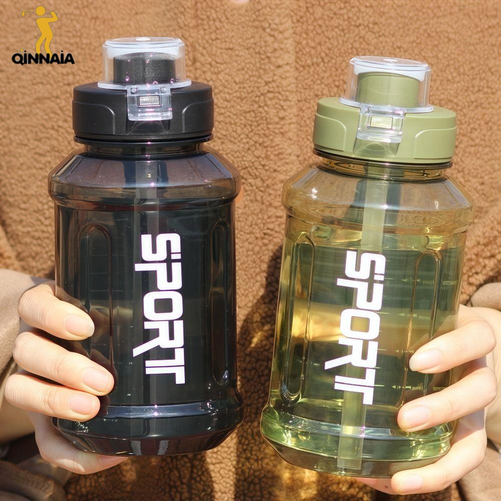 QINNAIA Ống hút Cốc nước thể thao Có dây mang 850/1300ml Chai Nước thể dục Cốc uống trực tiếp Sức chứa lớn Bình uống nước tập thể dục Chạy Bộ