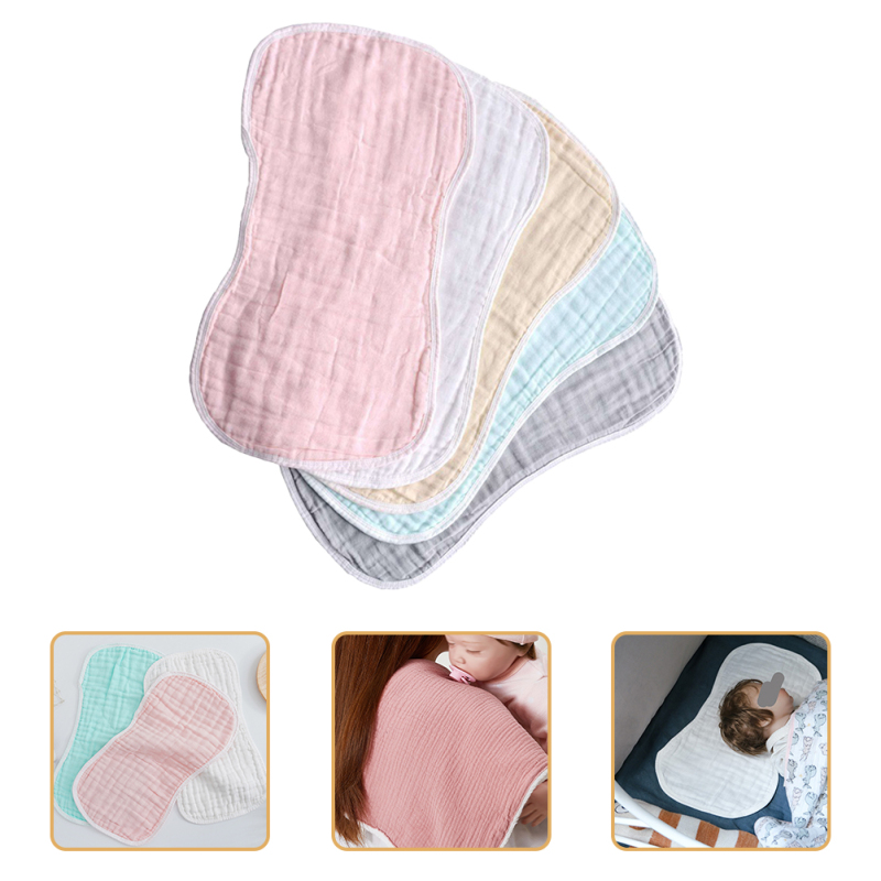 Zecetim 5pcs Baby cotton Burp Cloth