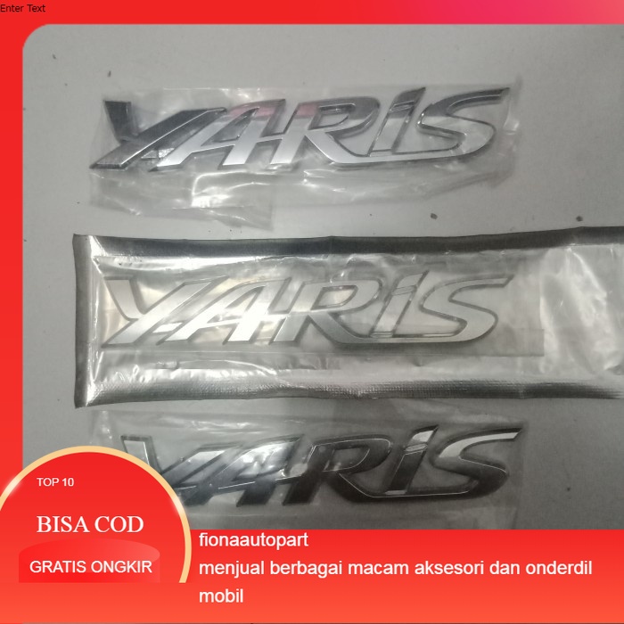 emblem yaris original Harga 58,000 rupiah*Gratis Ongkir
