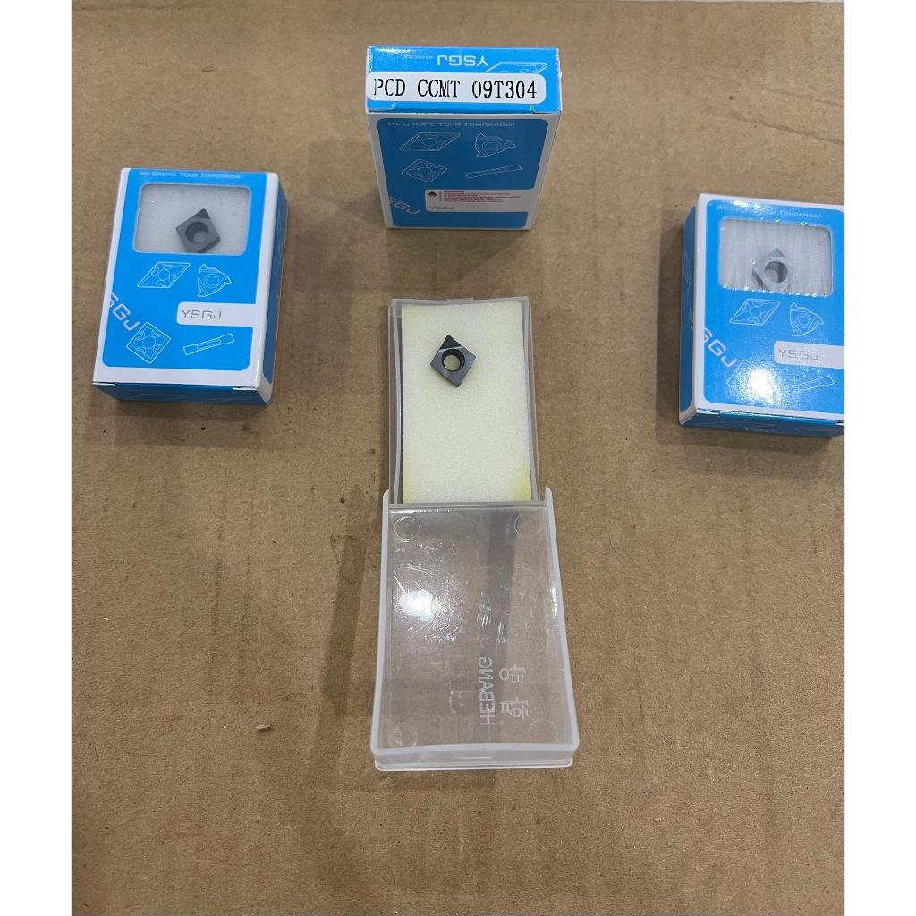 Mảnh chíp tiện PCD C09 CCMT09T304 chạy tinh, bóng nhôm