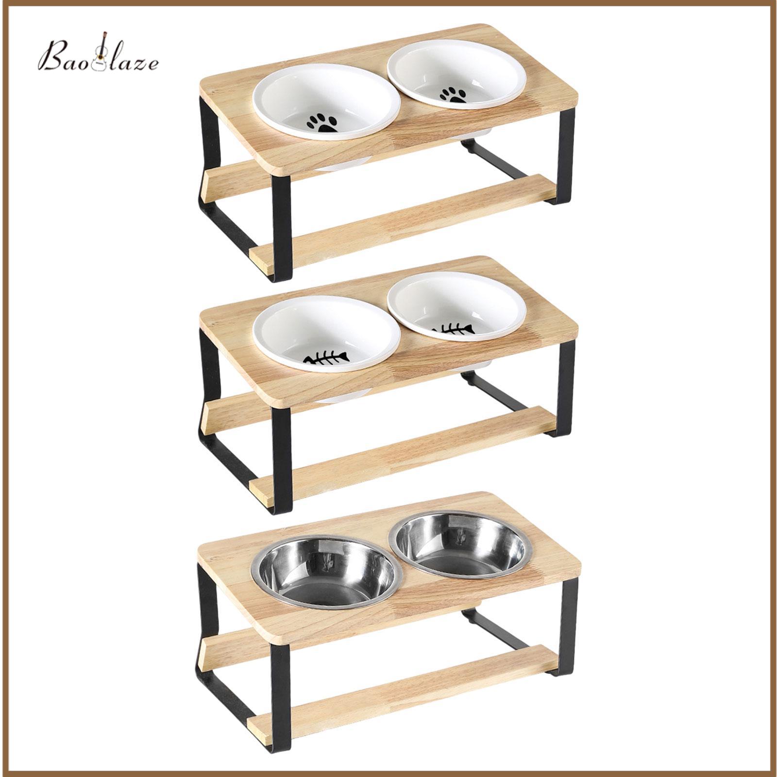 Elevated Cat Bowls Raised Cat Food Bowl for Food and Water Durable Puppy Dish Pet Feeder Tilted for Dogs Cats Puppy Kitten ราคา 1,396 บาท*ส่งฟรี