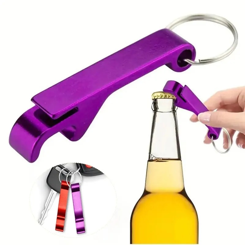 1pc Metal Keychain Beer Bottle Openers Bottle Opener for Small and Practical Easy to Carry Open the Lids of Bottle Easily