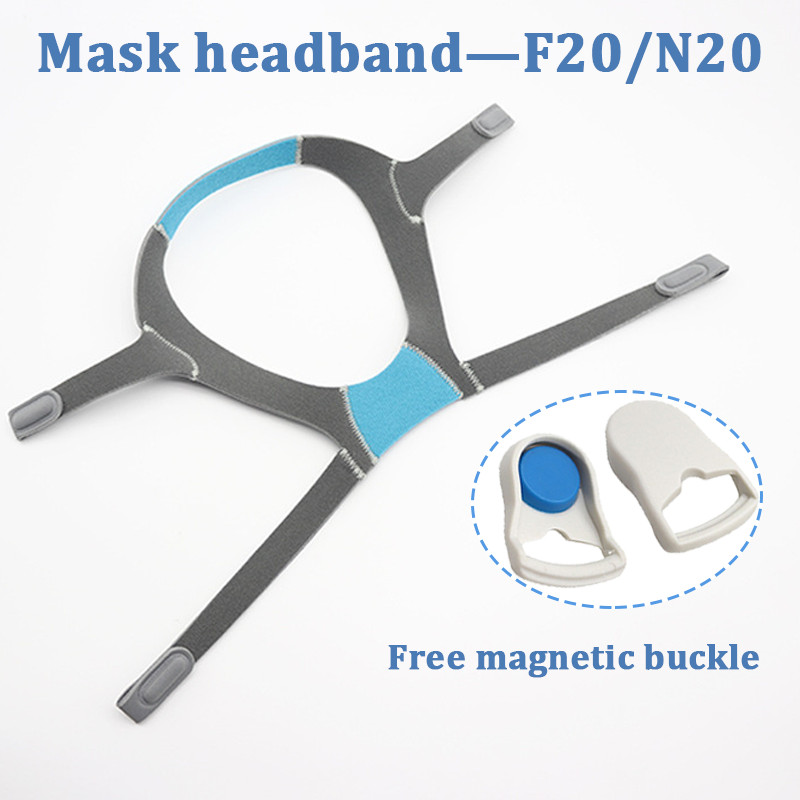 CPAP Headband for Resmed Airfit F20 N20 Headband Clip Ventilator Accessories Adjustable Replacement Headband for Sleep Apnea