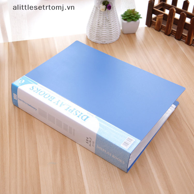 Đồ dùng văn phòng, tập đựng hồ sơ, Pamplet Chèn thư mục A4 Thư mục Xanh 60 trang