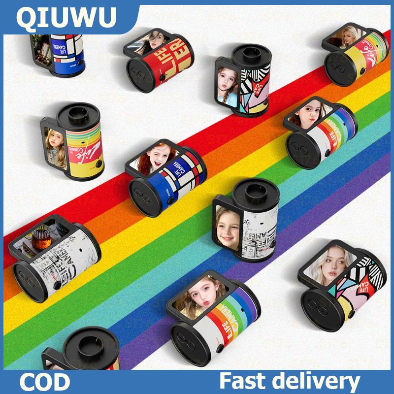 QIUWU กล้องฟิล์มพวงกุญแจขนาดเล็กสีสันน่ารักจี้ฟังก์ชั่นคู่สำหรับวัยรุ่นกลางแจ้งเดินป่า ราคา 391 บาท*ส่งฟรี