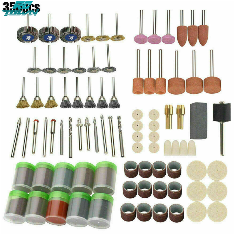 Rctown, 2023new!! Dụng cụ xoay Bộ phụ kiện 350pcs Bộ Phụ Kiện Bộ dụng cụ đa năng phù hợp với tất cả công cụ cho khắc chà nhám cắt khoan mài