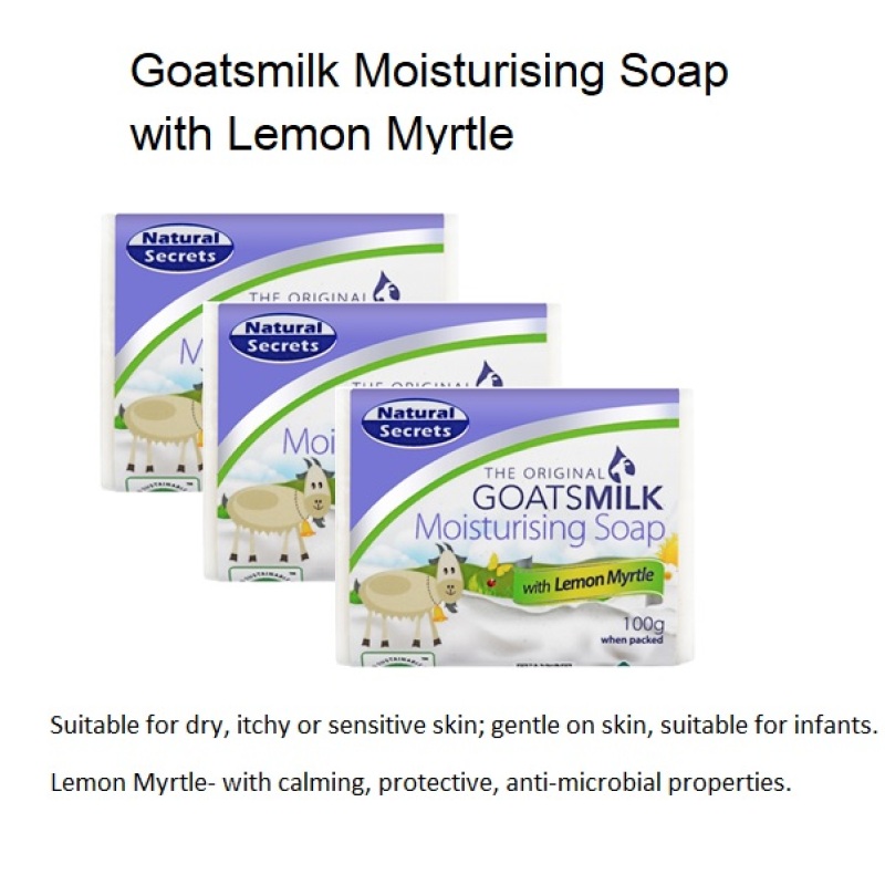 Buy Natural Secrets Goatsmilk Soap with Lemon Myrtle 100g (Bundle of 3) Singapore