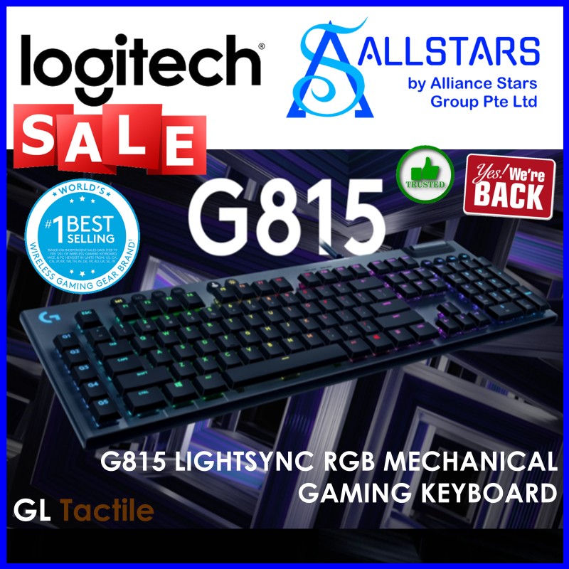 (ALLSTARS : We are Back / Gaming PROMO) Logitech G815 Mechanical Keyboard (TACTILE) (920-009222) (Warranty 2 years with Local Distributor BanLeong) Singapore