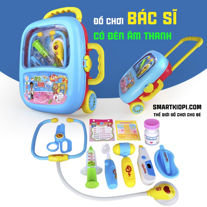 Vali kéo đồ chơi bác sĩ có Đèn và Âm thanh mô phỏng