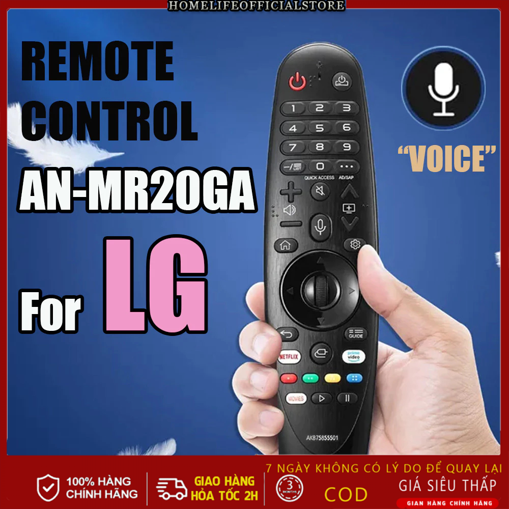 Điều khiển từ xa bằng giọng nói thay thế cho TV thông minh LG AN-MR20GA AN-MR19BA 2017-2020 LED OLED UHD
