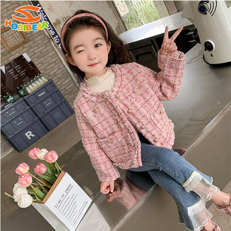 HOBIBEAR Children's coat Girls' coat Cardigan coat Korean version of the top is comfortable and cute ราคา 490 บาท*ส่งฟรี