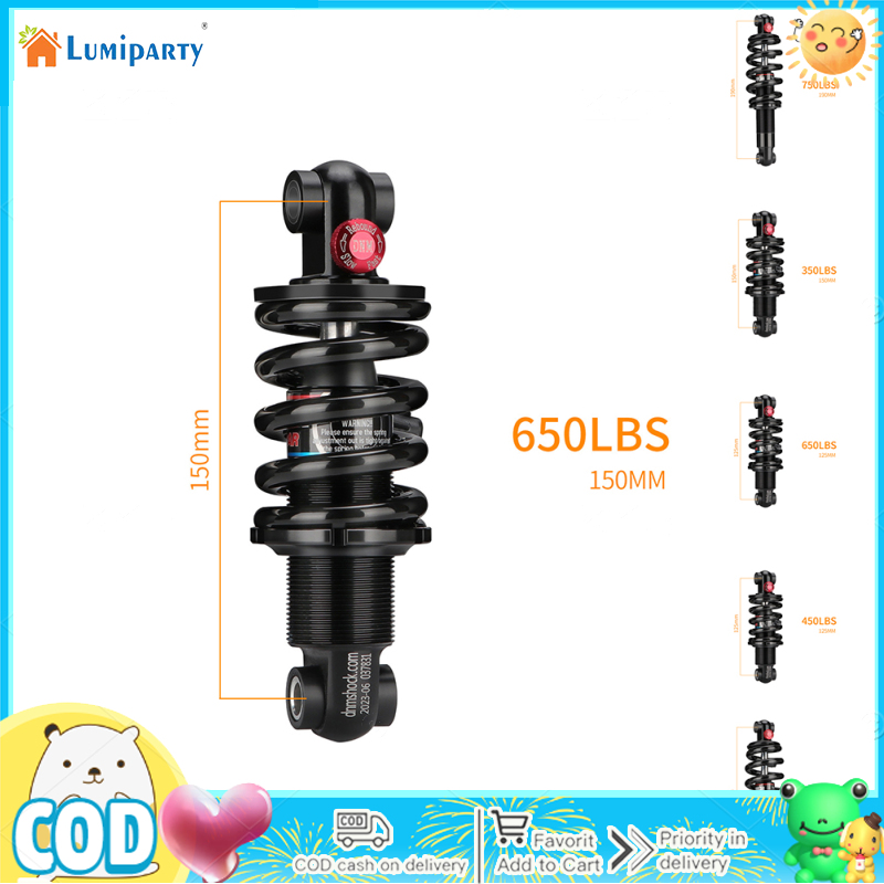 Bike Spring Shock Absorber MTB Bicycle Rear Shock Absorber 125mm/150mm/165mm/190mm/200mm 650/750lbs DV-22AR ราคา 2,879 บาท*ส่งฟรี