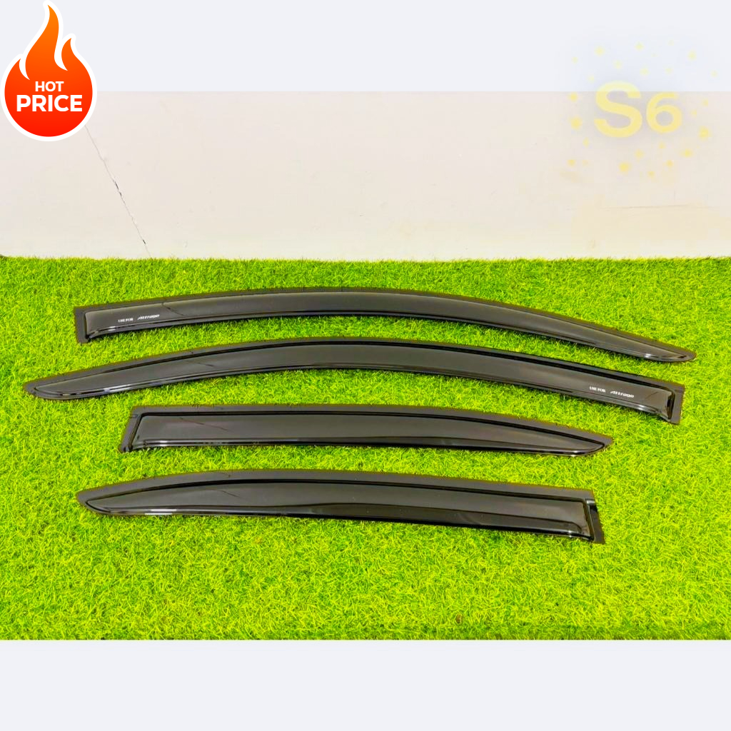 คิ้วกันสาด Mitsubishi Attrage 2013-ปัจจุบัน สีดำ สกรีน "LA" พรีเมียม ราคา 650 บาท*ส่งฟรี