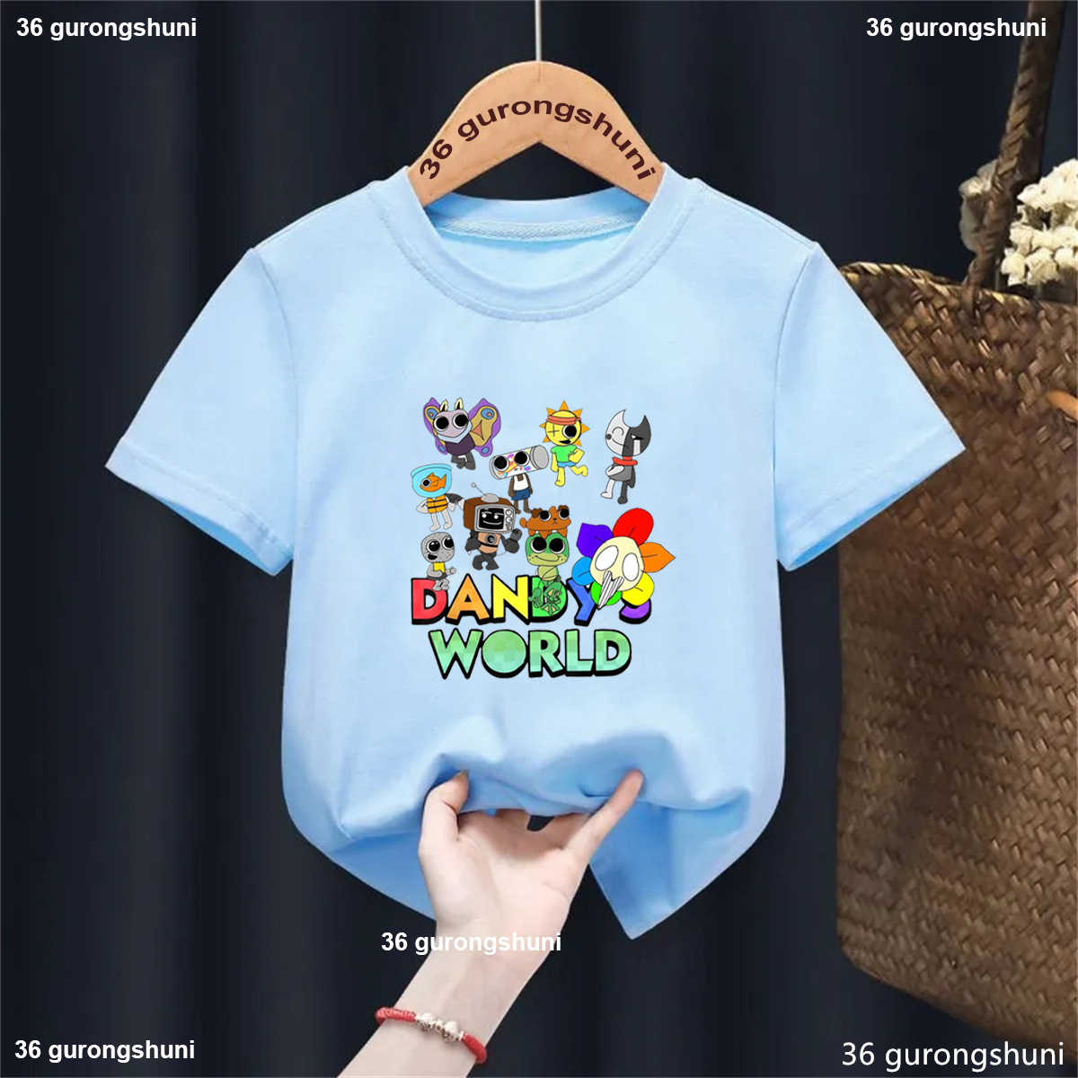 Dandy'S World Print T Shirt For Boys 2025 New Fashion Dandys World Anime Tee Short Sleeve Tshirt Y2k Tops Toddler Girls Clothes