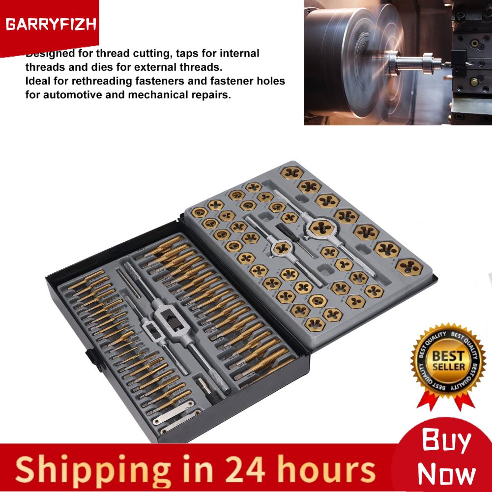 GARRYFIZH Tap Die Set การใช้งานแบบกว้าง 86 ชิ้นชุดเครื่องมือทำเกลียวที่จำเป็นสำหรับการบำรุงรักษาเครื่องจักร ราคา 5,520 บาท*ส่งฟรี